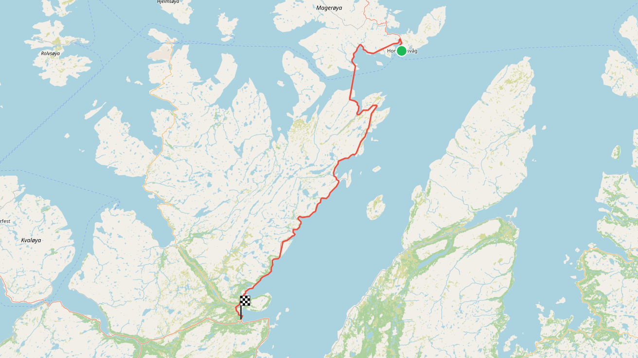 Leaving the "big city" and leaving Magerøya.