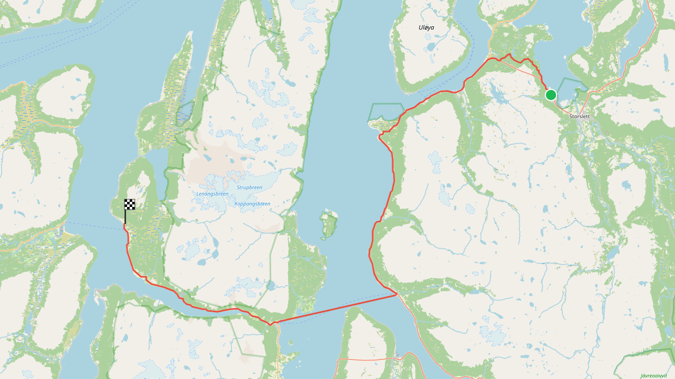 Along the Lyngenfjord — ferries and quiet roads.