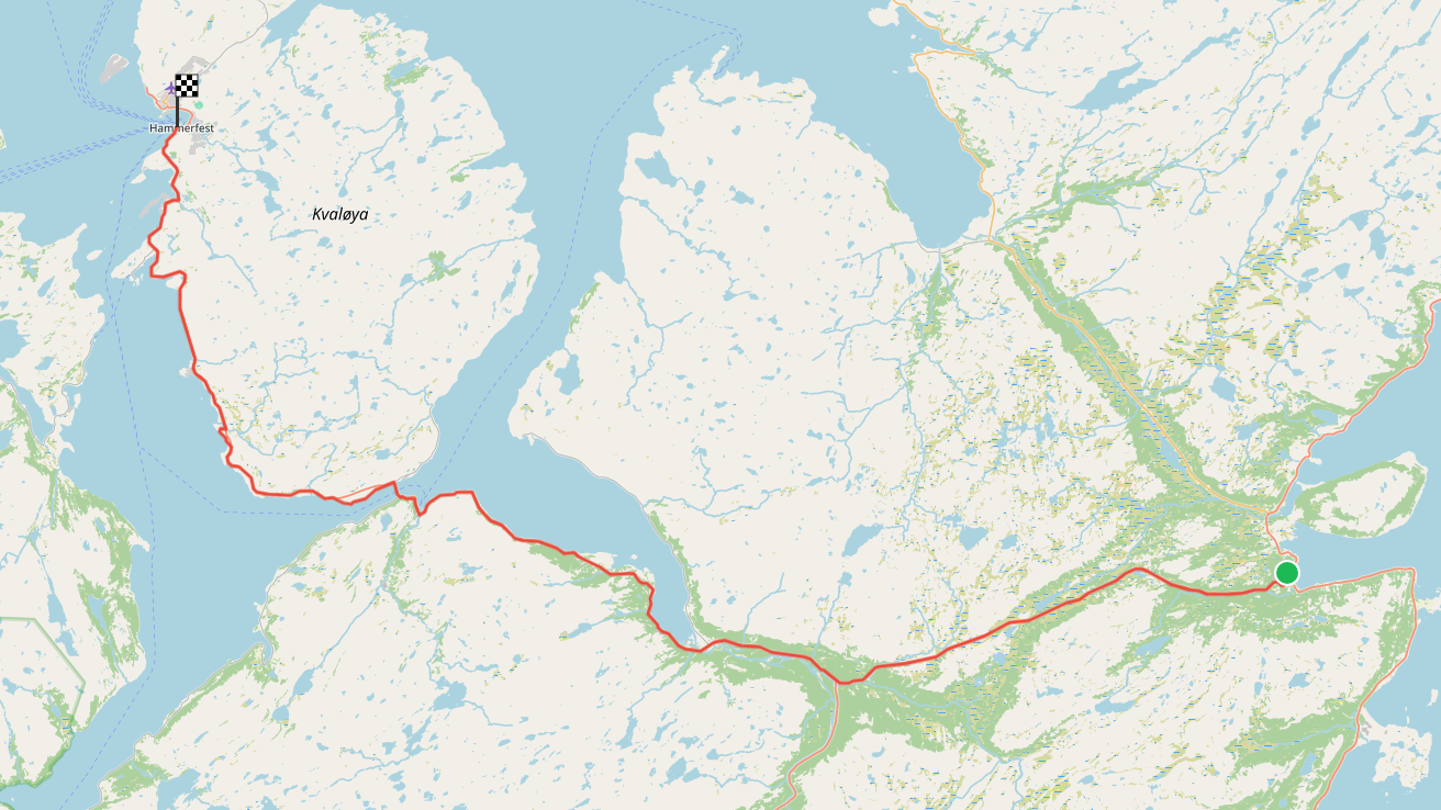 A bit off EV 1, but Hammerfest is well worth a visit.